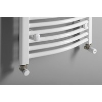 Handdoekradiator Sapho Orbit Gebogen 60x98.6 cm 547W Wit