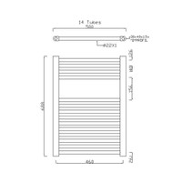 Handdoekradiator Sapho Alya Recht 50x68.8 cm 274W Chroom