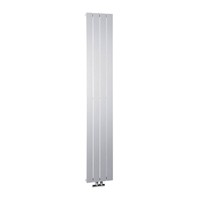 Designradiator Sapho Colonna Recht Middenaansluiting 29.8x180 cm 614W Zilver