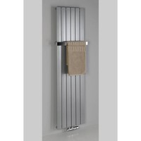 Designradiator Sapho Colonna Recht Middenaansluiting 29.8x180 cm 614W Zilver