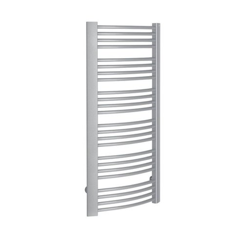 Handdoekradiator Sapho Egeon Gebogen 59.5x123.8 cm Zilver 