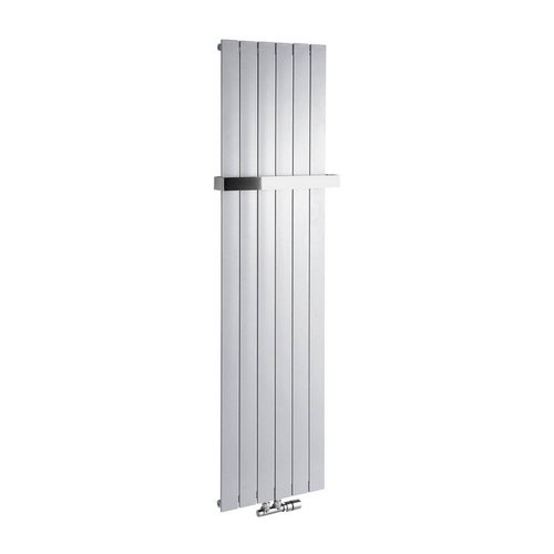 Designradiator Sapho Colonna Recht Middenaansluiting 45x180 cm 910W Zilver 