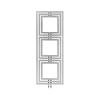 Sapho Designradiator Sapho Tripoli 60x162 cm 741W Zilver