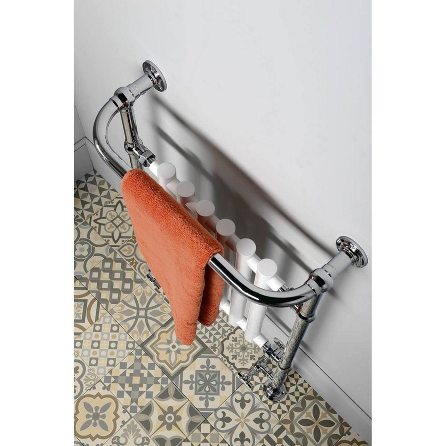 Handdoekradiator Sapho Cork 67.5x96 cm 550W Chroom / Wit