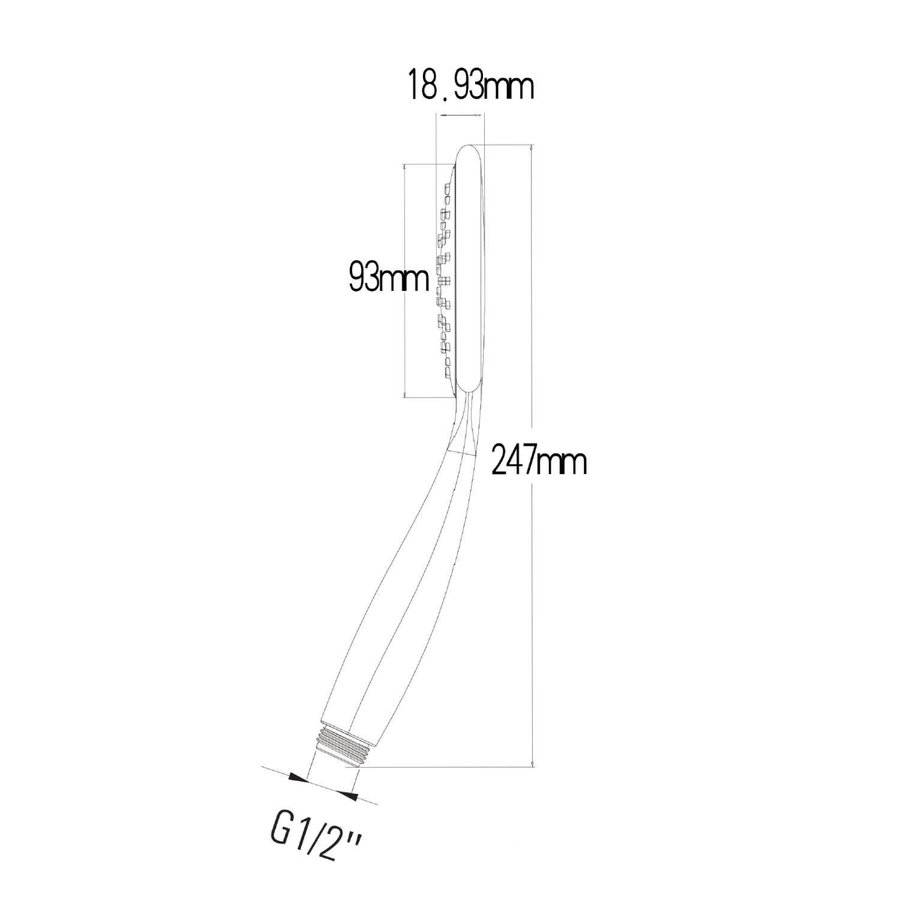 Losse Handdouche Sapho 1-stand Regen Rond 24.7 cm Chroom