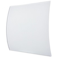 Ventilatierooster Design BWS Ventilatie Vierkant 10cm Gebogen Glas Mat Wit