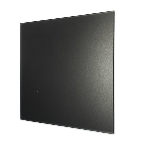 Ventilatierooster Design BWS Ventilatie Vierkant 10cm Vlak Glas Mat Zwart 