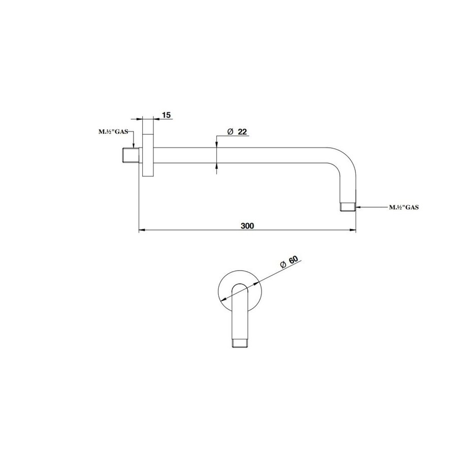 Inbouw Regendoucheset Luca Sanitair Bongio Thermostatisch Ronde Hoofddouche Chroom