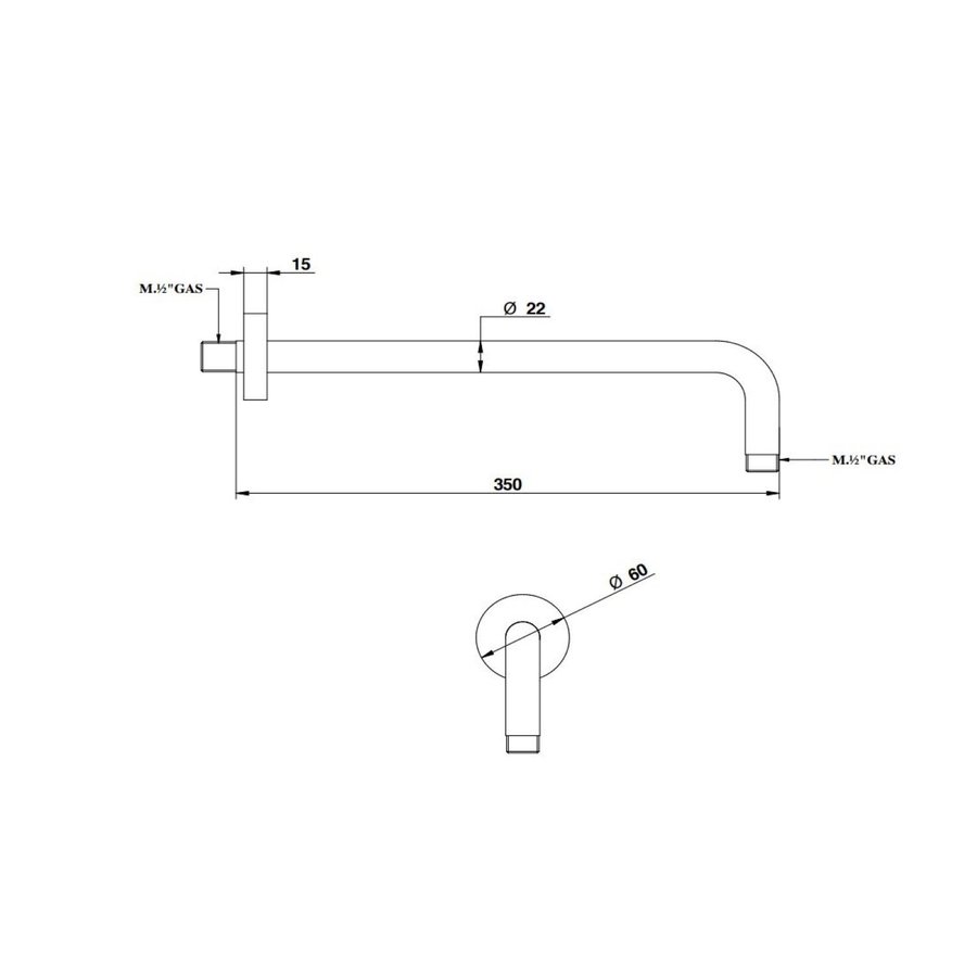 Inbouw Regendoucheset Luca Sanitair Bongio Thermostatisch Chroom