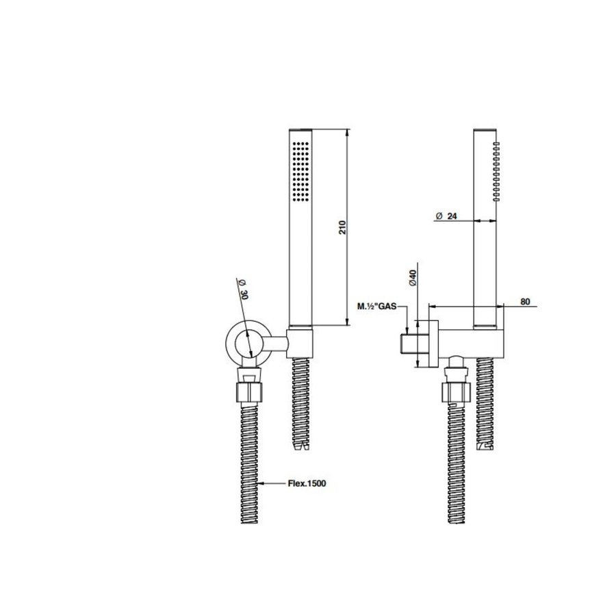 Inbouw Regendoucheset Luca Sanitair Bongio Thermostatisch Mat Zwart