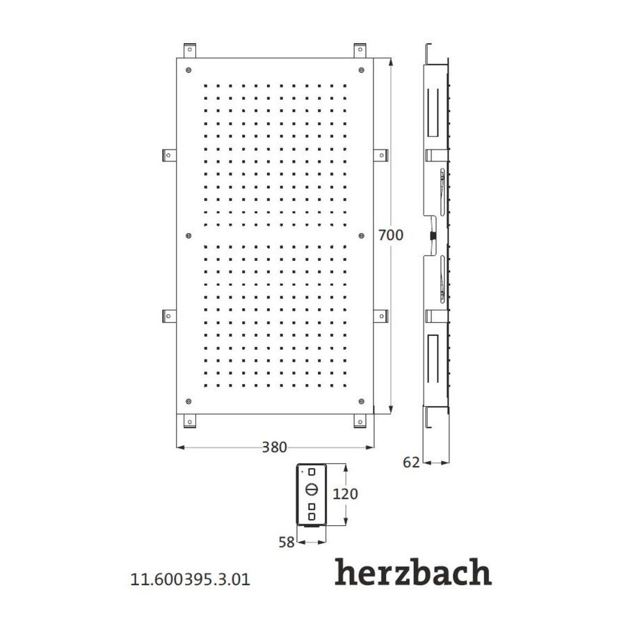 Hoofddouche Dubbel met Kleur LED-Verlichting Herzbach Living Spa Chroom (twee standen)