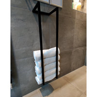 Handdoekenrek AQS Industrieel 95x25x20 cm Zwart