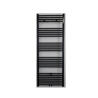 Designradiator Nile Gobi 180x60 cm Geborsteld Mat Zwart Midden-Onderaansluiting