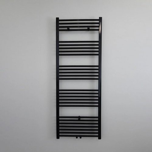 Designradiator Nile Gobi 180x50 cm Geborsteld Mat Zwart Midden-Onderaansluiting 