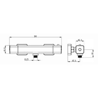 Douchekraan Opbouw Wiesbaden Rain Thermostatisch Mat Zwart