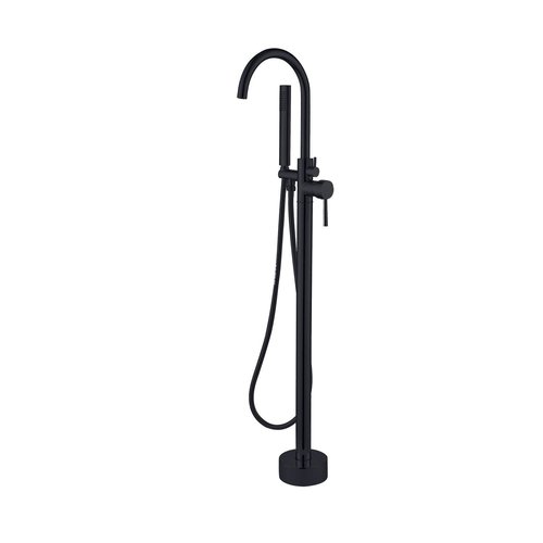 Vrijstaande Badmengkraan Best Design Nero 120 cm met Handdouche Mat Zwart 