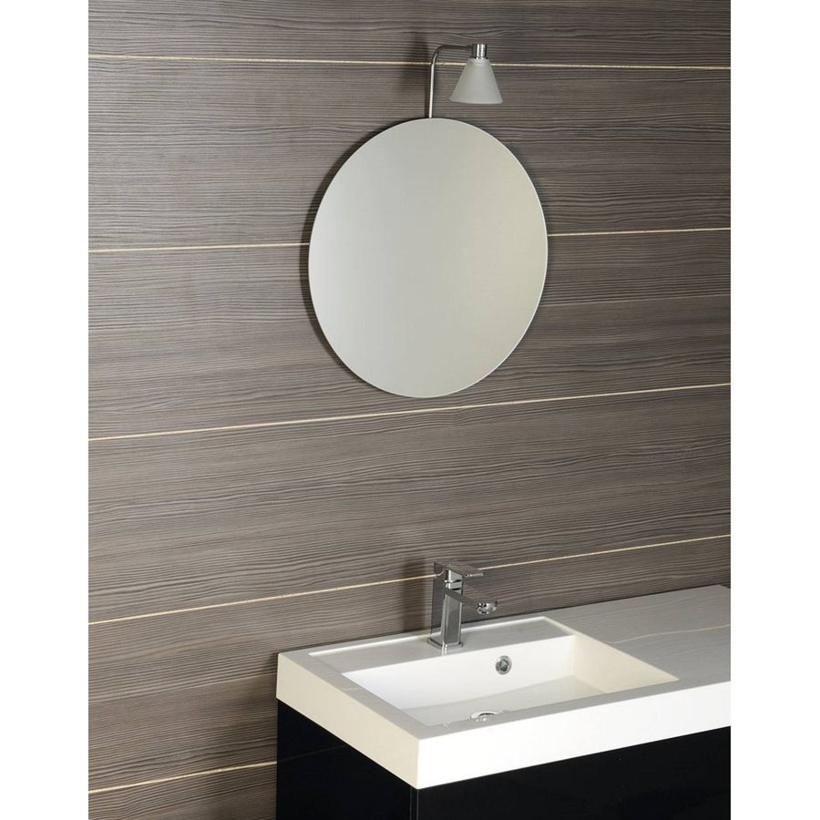 Badkamerspiegel Sapho Aqualine Rond 50 cm Zonder Omlijsting Aluminium