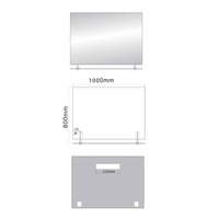 Badkamerspiegel Sapho Wega 60x80 cm met Planchet Glas