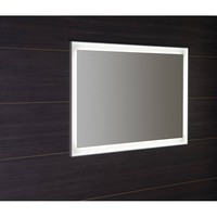 Badkamerspiegel Sapho Flut 100x70 cm LED-Verlichting Omlijsting Wit