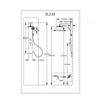 Douchepaneel Sapho Figa 105x12.5 cm met Mengkraan Wit