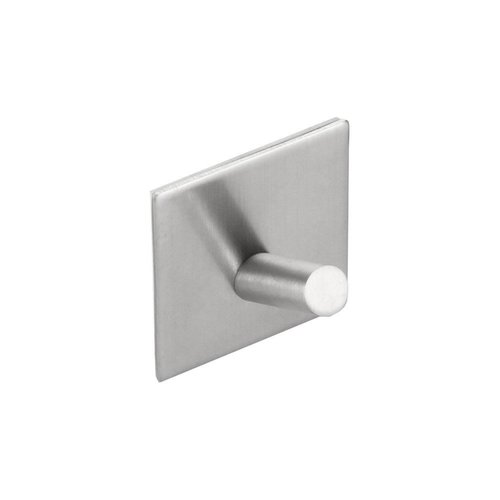 Handdoekhaak Sapho 4.4x4.4 cm Zelfklevend Vierkant Geborsteld RVS 