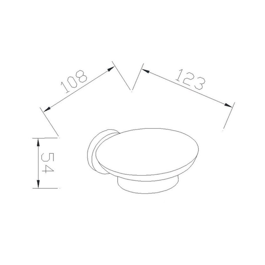 Zeephouder Sapho Samba Hangend Melkglas / Chroom
