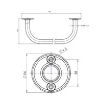 Handdoekhouder Sapho Aqualine 77.4x11.2 cm Wit