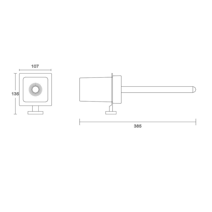 Toiletborstelhouder Sapho Apollo Hangend 10.7x38.5 cm Chroom / Melkglas