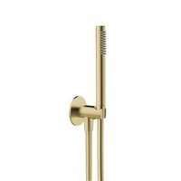 Badset Herzbach Living Spa PVD-Coating Wandbevestiging met Rond Rozet 160 cm Messing Goud