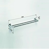 Dubbele Handdoekhouder Sapho X-Round Hangend 65.5 cm Chroom