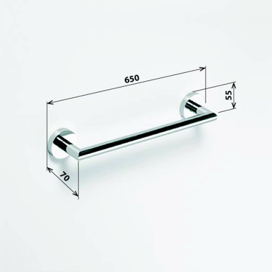 Handdoekhouder Sapho X-Round Rond 65 cm Chroom