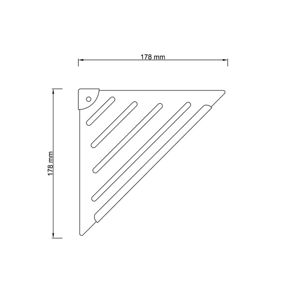 Planchet Hoek Sapho Smart 17.8x17.8 cm Chroom