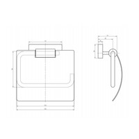 Toiletrolhouder Sapho Olymp 12.5x7.8 cm met Klep Chroom