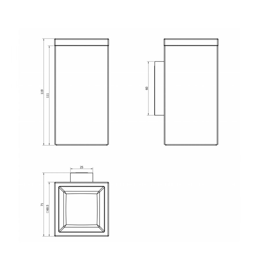 Tandenborstelhouder Sapho Quella Hangend 6x11.9 cm Chroom