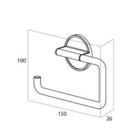 Toiletrolhouder Tiger Tune Messing Geborsteld / Zwart