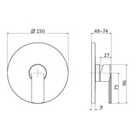 Inbouw Douchekraan Herzbach Cool Messing Chroom