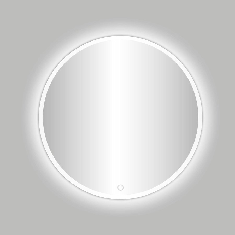 Badkamerspiegel Best Design Venetië White LED Verlichting 80x80 cm Rond Mat Wit