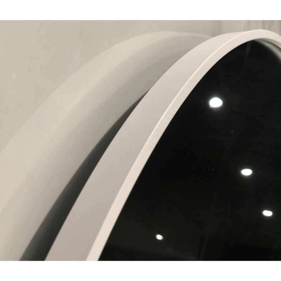 Badkamerspiegel Best Design Venetië White LED Verlichting 80x80 cm Rond Mat Wit