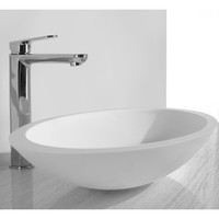 Opbouw Waskom Boss & Wessing Orona 59x35x14 cm Solid Surface Mat Wit