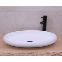 Opbouw Waskom Boss & Wessing Enjoy 60x40x11 cm Solid Surface Mat Wit