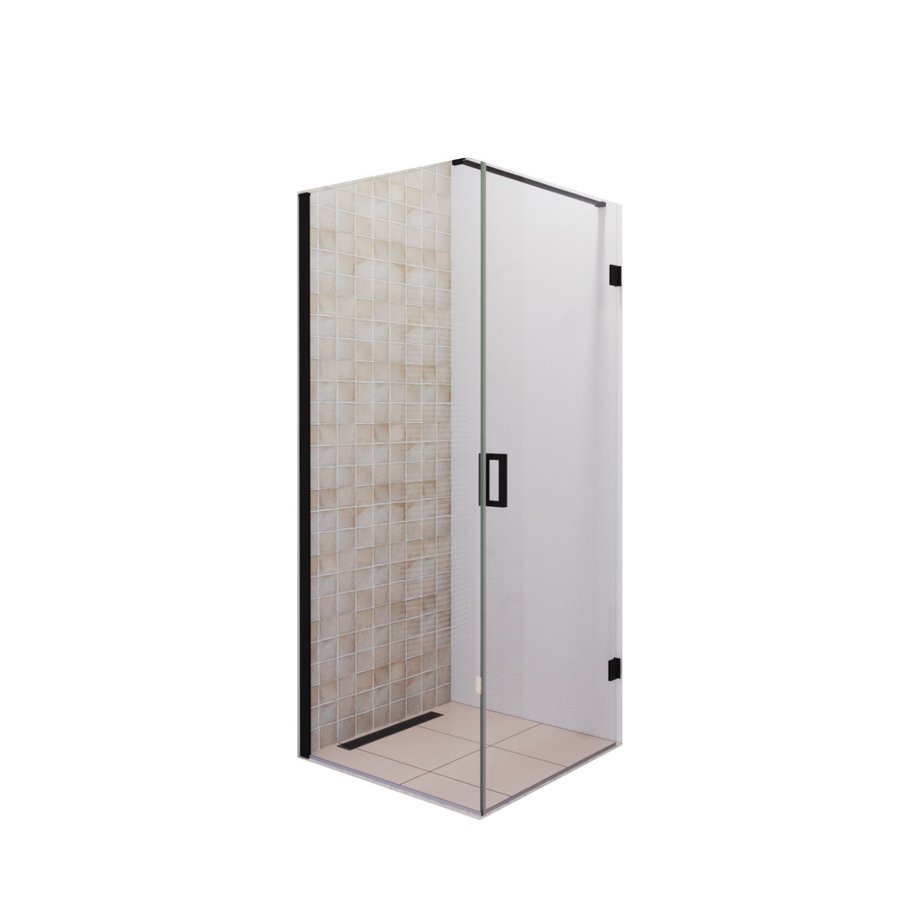 Douchecabine Boss & Wessing Moderna 90x70 cm Anti-Kalk Mat Zwart