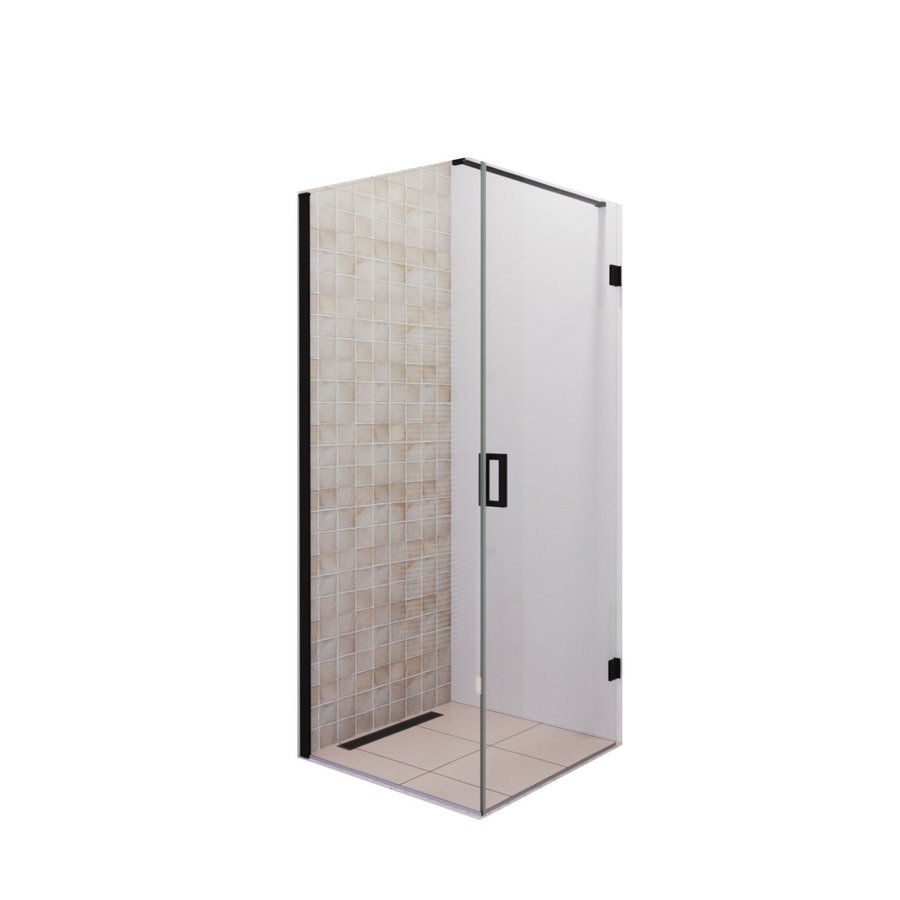 Douchecabine Boss & Wessing Moderna 120x90 cm Anti-Kalk Mat Zwart