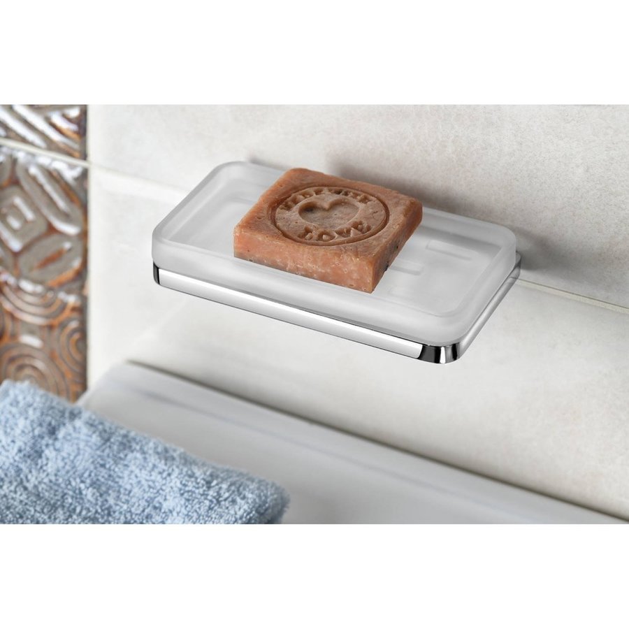 Zeephouder Sapho Olymp Hangend Chroom / Melkglas