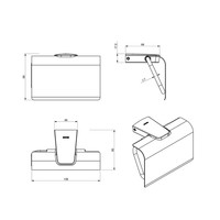 Toiletrolhouder Sapho Zen Chrom 13.6x9.9 cm met Klep Chroom
