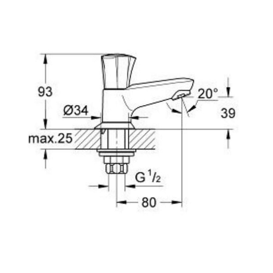 Grohe Toiletkraan Costa L 1/2''