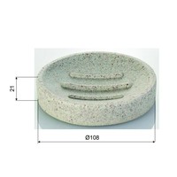 Zeephouder Sapho Stone Vrijstaand 10.8x2.1 cm Polyresin Beige