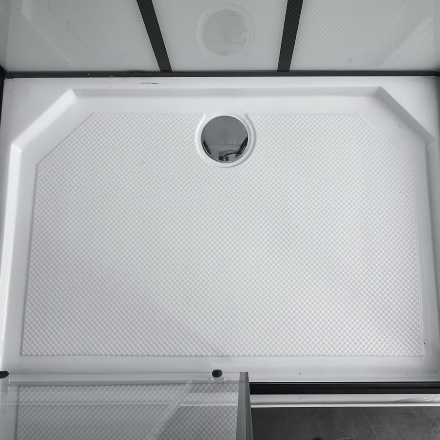 Douchecabine Boss & Wessing Elite 120x80x225 cm Mengkraan Zwart Profiel