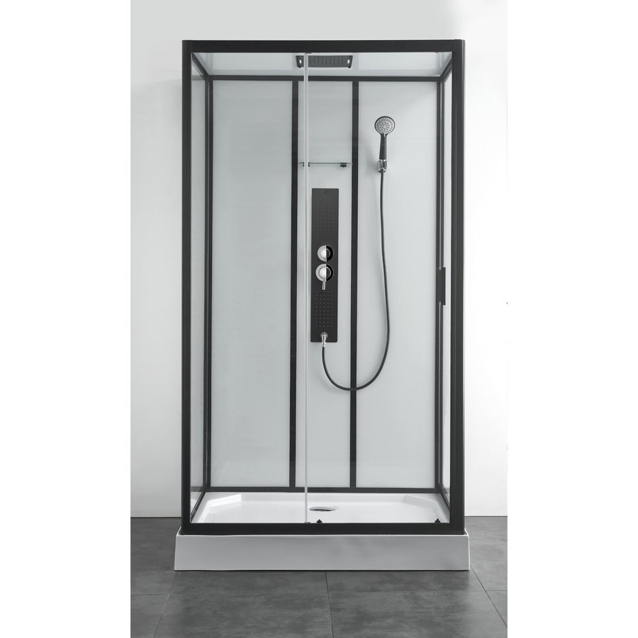Douchecabine Boss & Wessing Elite 120x80x225 cm Mengkraan Zwart Profiel