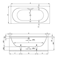 Ligbad Bette Starlet 175x80 cm Hoogglans Wit