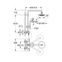 Grohe Douchesysteem Thermostatisch Met Regendouche Vitalio Start 2 Chroom